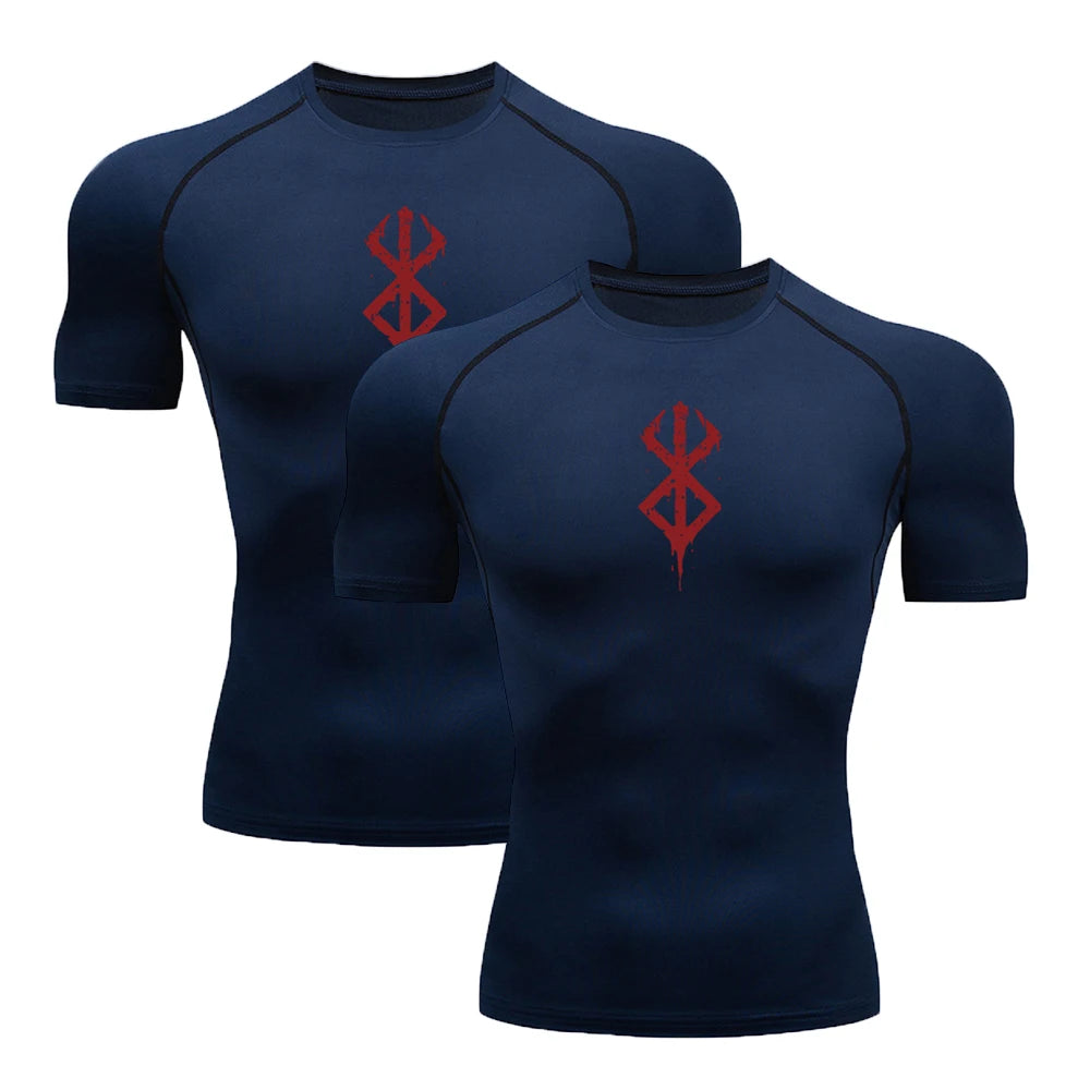 2Pcs Berserk Gym Compression Shirt