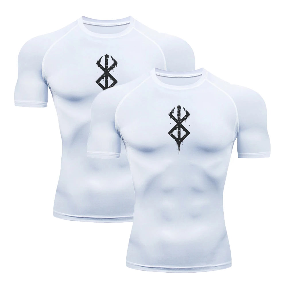 2Pcs Berserk Gym Compression Shirt