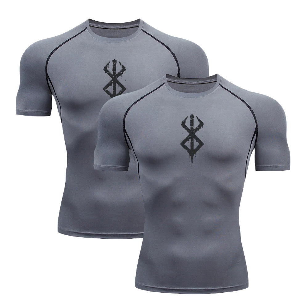 2Pcs Berserk Gym Compression Shirt