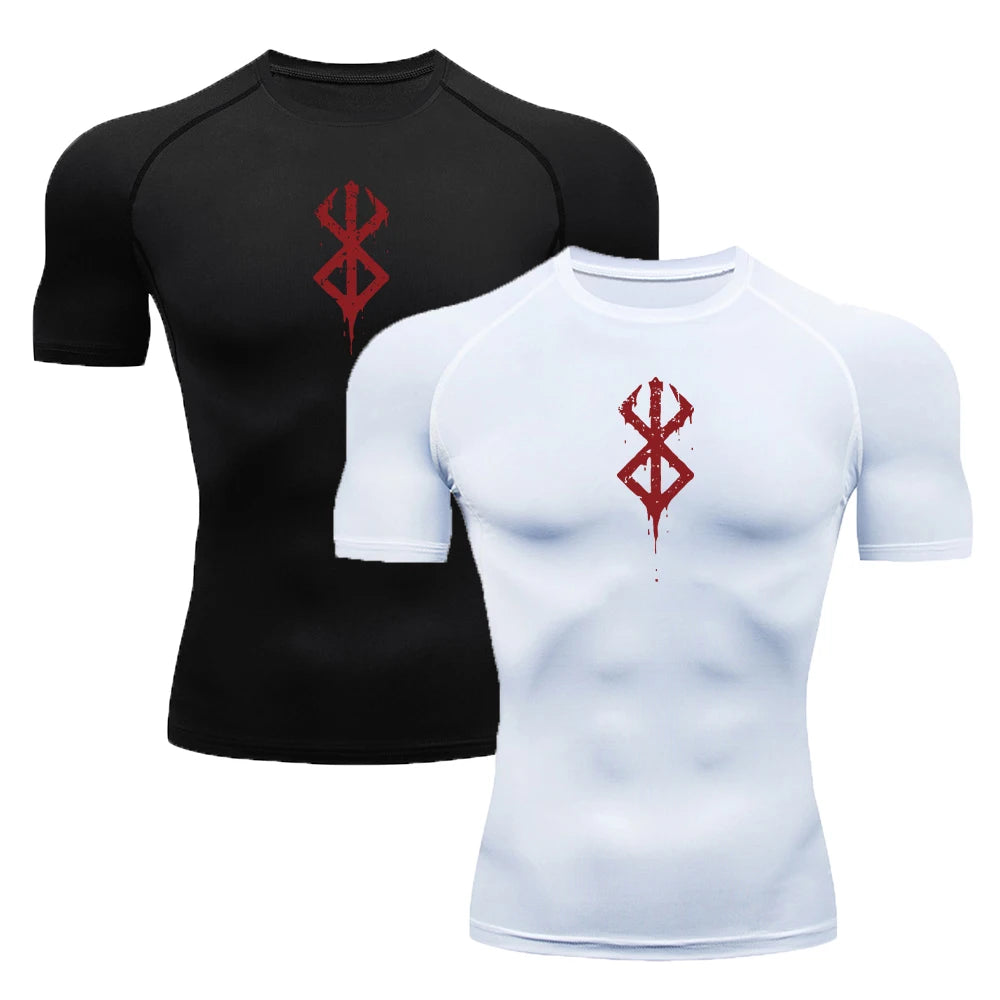 2Pcs Berserk Gym Compression Shirt